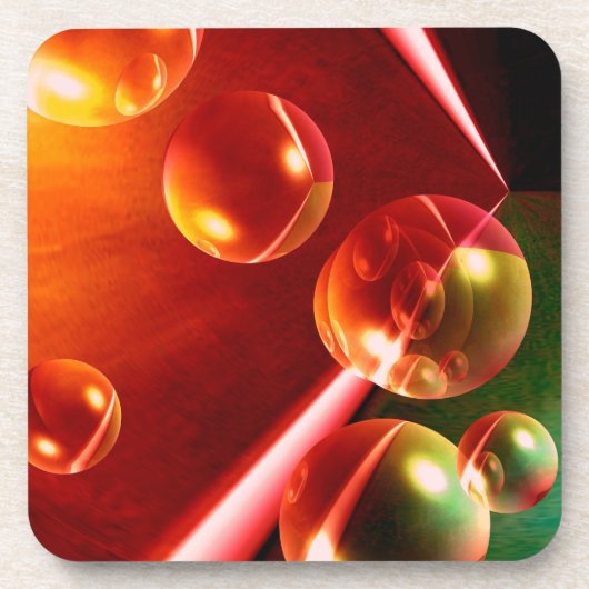 抽象芸術コンテンポラリーアートワーク（セルダー・ヒズリ） コースター (正面)