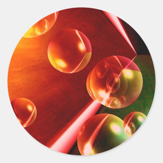 抽象芸術コンテンポラリーアートワーク（セルダー・ヒズリ） ラウンドシール (正面)