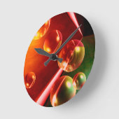 抽象芸術コンテンポラリーアートワーク(セルダー・ヒズリ) ラウンド壁時計 (傾斜)