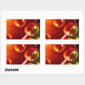 抽象芸術コンテンポラリーアートワーク（セルダー・ヒズリ） 長方形シール (シート)