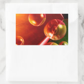 抽象芸術コンテンポラリーアートワーク（セルダー・ヒズリ） 長方形シール (バッグ)