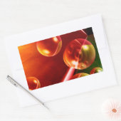 抽象芸術コンテンポラリーアートワーク（セルダー・ヒズリ） 長方形シール (封筒)