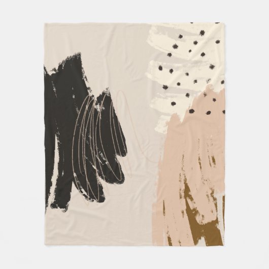 抽象芸術コンテンポラリーアートワーク，装飾的なバックグロ フリースブランケット (正面)
