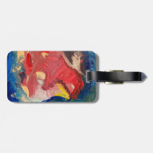 抽象芸術コンテンポラリーカラフル ラゲッジタグ (裏面横)