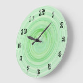 抽象芸術コンテンポラリーググラデーションリーンらせん状 ラージ壁時計 (傾斜)