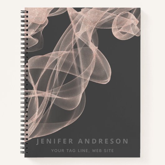 抽象芸術コンテンポラリーバラ金ゴールドグリッターポケットf ノートブック (正面)