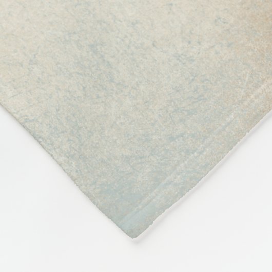 抽象芸術コンテンポラリーブルークリームアート フリースブランケット (角)