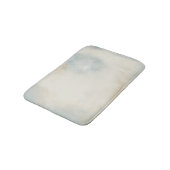 抽象芸術コンテンポラリーブルークリーム金ゴールドアート バスマット (アングル)