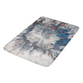 抽象芸術コンテンポラリーブルーブロンズグレークリーム バスマット (アングル)