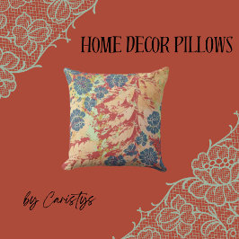 抽象芸術コンテンポラリーブルー、黄、赤、緑 クッション