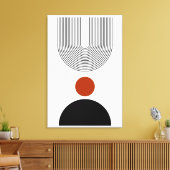 抽象芸術コンテンポラリーミッドセンチュリーモダン キャンバスプリント (インサイチュ (リビング))