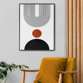 抽象芸術コンテンポラリーミッドセンチュリーモダン キャンバスプリント