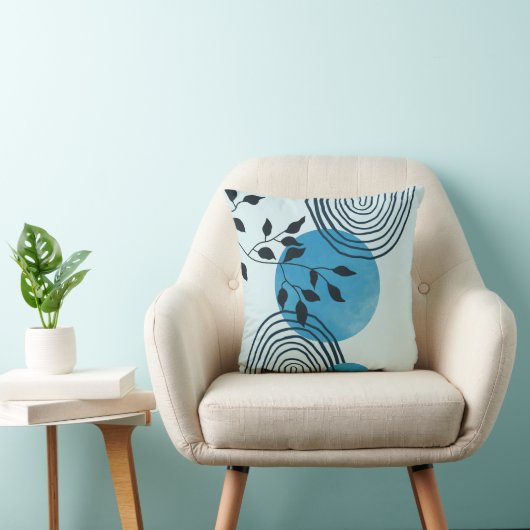 抽象芸術コンテンポラリー中世紀熱帯葉1/3 クッション (椅子)