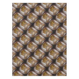 抽象芸術コンテンポラリー愛好家の芸術OchreとBrow テーブルクロス