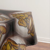 抽象芸術コンテンポラリー愛好家の芸術OchreとBrow テーブルクロス (インサイチュ)