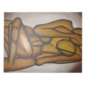 抽象芸術コンテンポラリー愛好家の芸術OchreとBrow ノートパッド (正面)