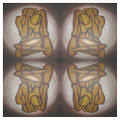 抽象芸術コンテンポラリー愛好家の芸術OchreとBrow ファブリック (見本)