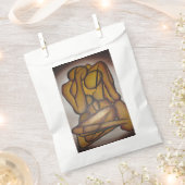 抽象芸術コンテンポラリー愛好家の芸術OchreとBrow フェイバーバッグ (クリップ留めされた状態)