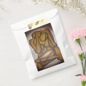 抽象芸術コンテンポラリー愛好家の芸術OchreとBrow フェイバーバッグ (封をした状態)