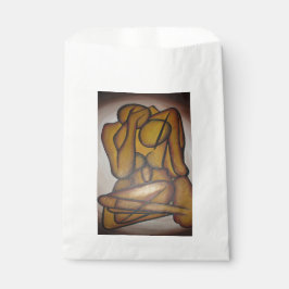 抽象芸術コンテンポラリー愛好家の芸術OchreとBrow フェイバーバッグ