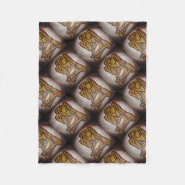 抽象芸術コンテンポラリー愛好家の芸術OchreとBrow フリースブランケット