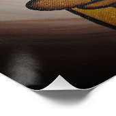 抽象芸術コンテンポラリー愛好家の芸術OchreとBrow ポスター (コーナー)