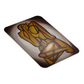 抽象芸術コンテンポラリー愛好家の芸術OchreとBrow マグネット (右側)