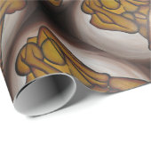 抽象芸術コンテンポラリー愛好家の芸術OchreとBrow ラッピングペーパー (ロールコーナー)