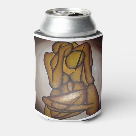 抽象芸術コンテンポラリー愛好家の芸術OchreとBrow 缶クーラー (缶裏面)
