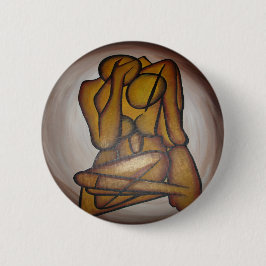 抽象芸術コンテンポラリー愛好家の芸術OchreとBrow 缶バッジ