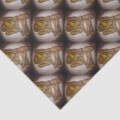 抽象芸術コンテンポラリー愛好家の芸術OchreとBrow 薄葉紙 (詳細)