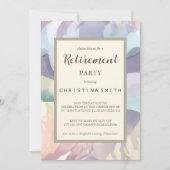 抽象芸術コンテンポラリー水色除パーティー 招待状 (正面)