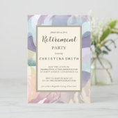 抽象芸術コンテンポラリー水色除パーティー 招待状 (スタンド正面)