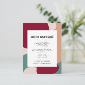 抽象芸術コンテンポラリー結婚図形の発表 ポストカード (スタンド正面)