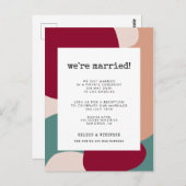 抽象芸術コンテンポラリー結婚図形の発表 ポストカード (正面/裏面)