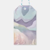 抽象芸術コンテンポラリー退職お願い ギフトタグ (裏面)