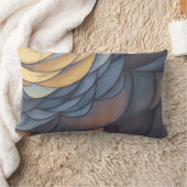 抽象芸術コンテンポラリー、絵画s、ベージュ、オークル ランバークッション (ブランケット)