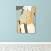 抽象芸術コンポジション(ミュート色) キャンバスプリント (インサイチュ (ウッドフロア))