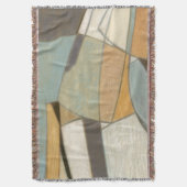 抽象芸術コンポジション(ミュート色) スローブランケット (正面縦)