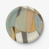 抽象芸術コンポジション（ミュート色） ペーパープレート (正面)