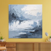 抽象芸術コースタルセレニティ – テクスチャード海&スカイi キャンバスプリント (インサイチュ (リビング))