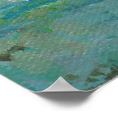 抽象芸術コースト絵画海芸術プリント ポスター (角)