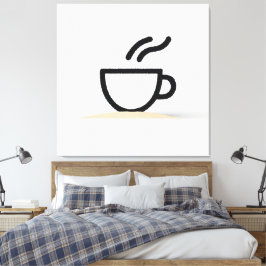 抽象芸術コーヒーカップデザイン キャンバスプリント
