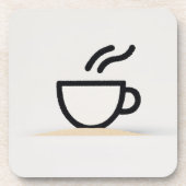 抽象芸術コーヒーカップデザイン コースター (正面)