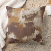 抽象芸術コーヒーカラー絵を描ストローク クッション (ブランケット)