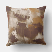 抽象芸術コーヒーカラー絵を描ストローク クッション (裏面)