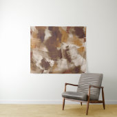 抽象芸術コーヒーカラー絵を描ストローク タペストリー (インサイチュ(横))