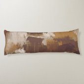 抽象芸術コーヒーカラー絵を描ストローク ボディピロー (裏面)