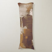 抽象芸術コーヒーカラー絵を描ストローク ボディピロー (正面縦)