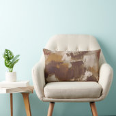 抽象芸術コーヒーカラー絵を描ストローク ランバークッション (椅子)